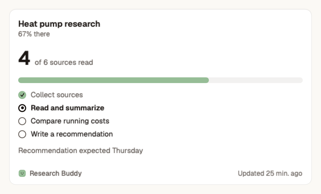 The Progress widget